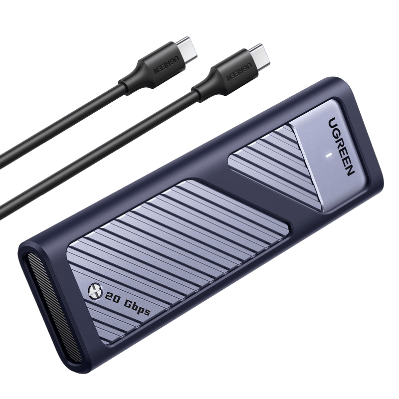 UGREEN 20Gbps NVME SATA M.2 SSD enclosure with cooling pad