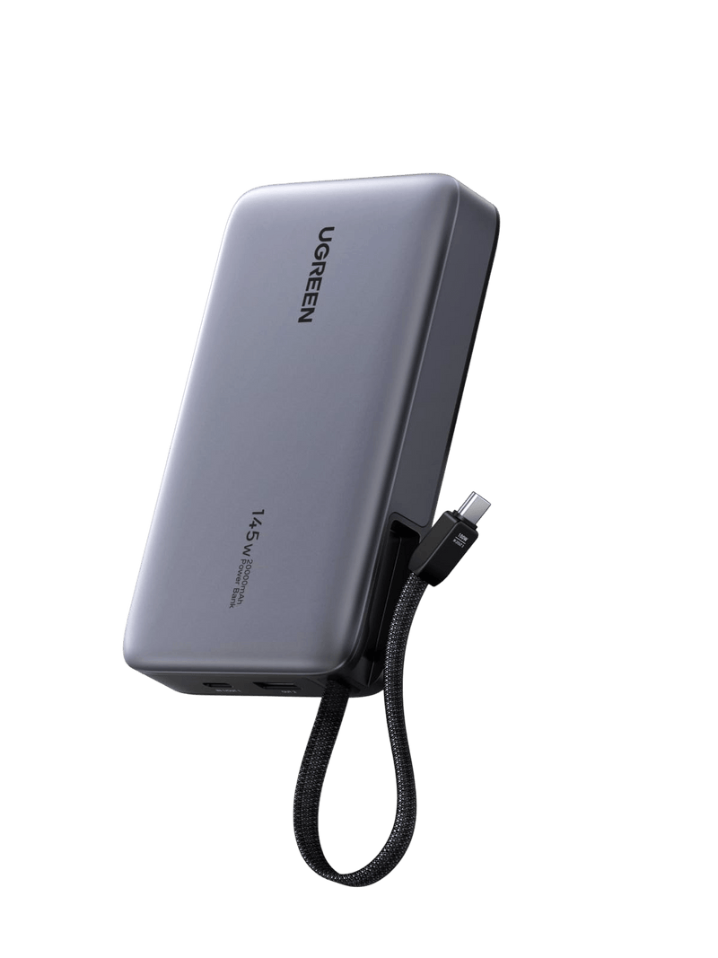 UGREEN Nexode Power Bank (20000mAh, 145W, 3-Port, Built-in Cable)