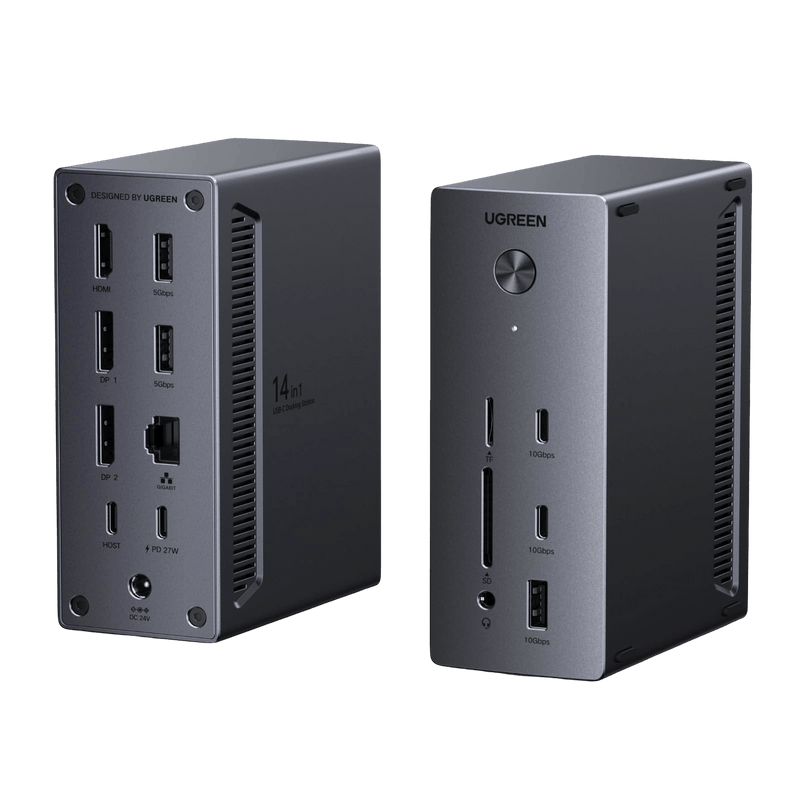 UGREEN Revodok Pro 14-in-1 Docking Station (Triple 4K, 2x DP + HDMI, 100W Charging, 10Gbps)