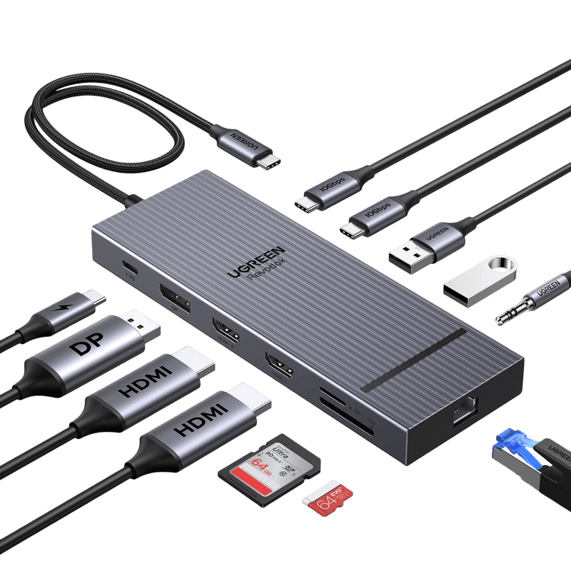 UGREEN Revodok Pro Docking Station (12-Port, Triple 4K, 100W)