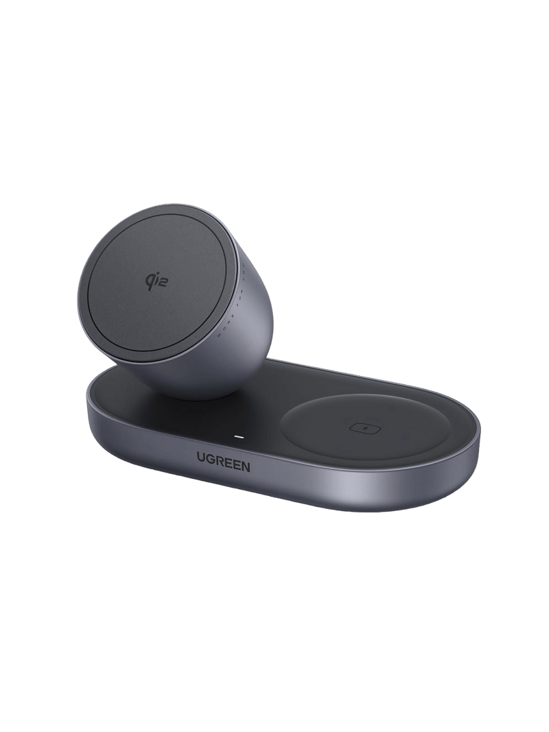 UGREEN Zapix Magnetic Wireless Charger (2-in-1, Qi2 15W, MagSafe Compatible)