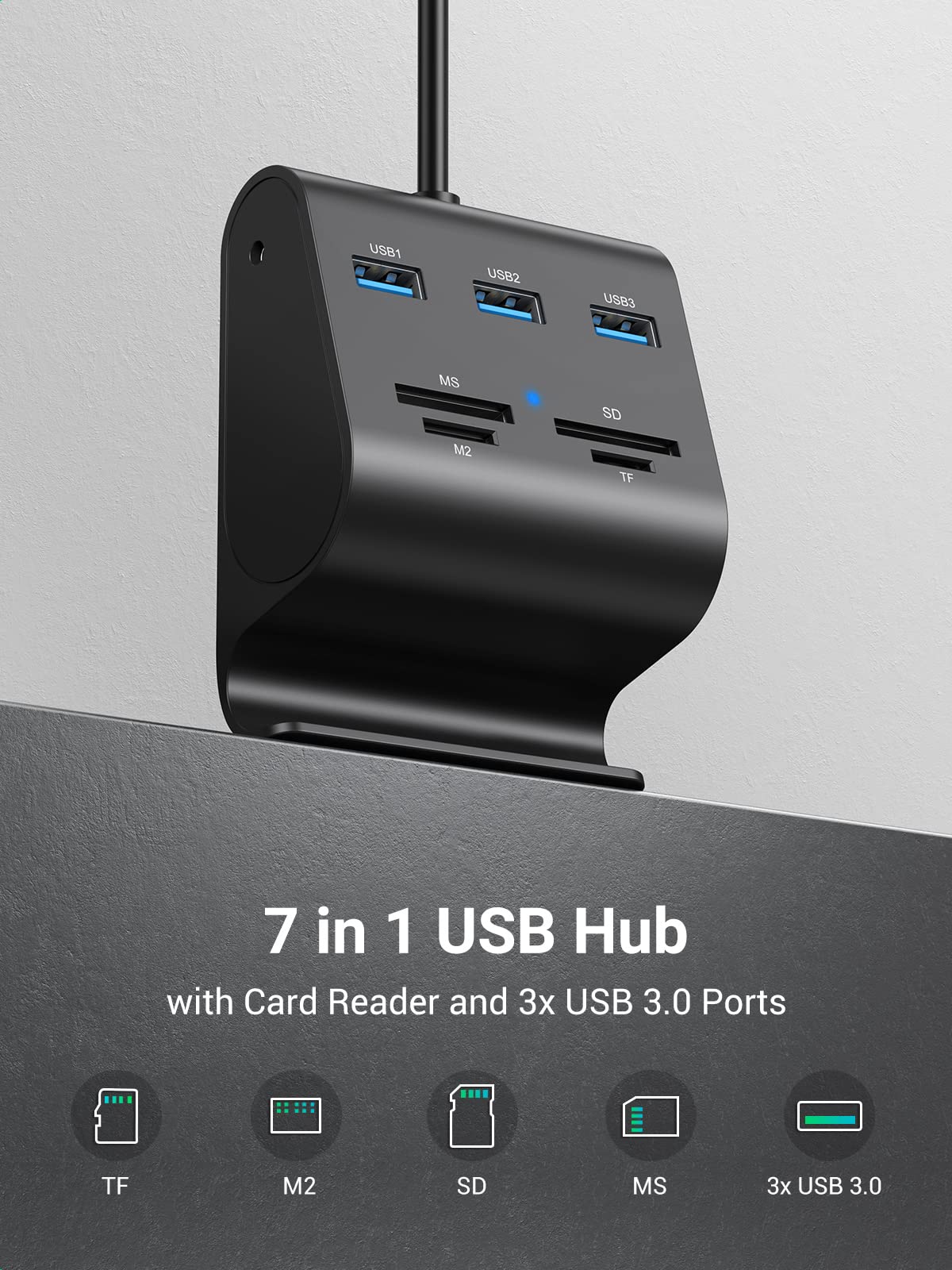USB Hub w/ SD Card Reader - uni