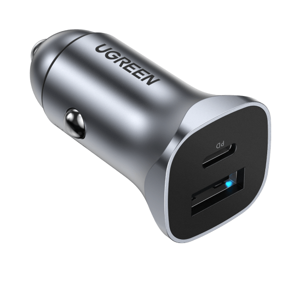 Ugreen 24W USB C Car Charger with PD & QC 3.0 Dual Ports – UGREEN