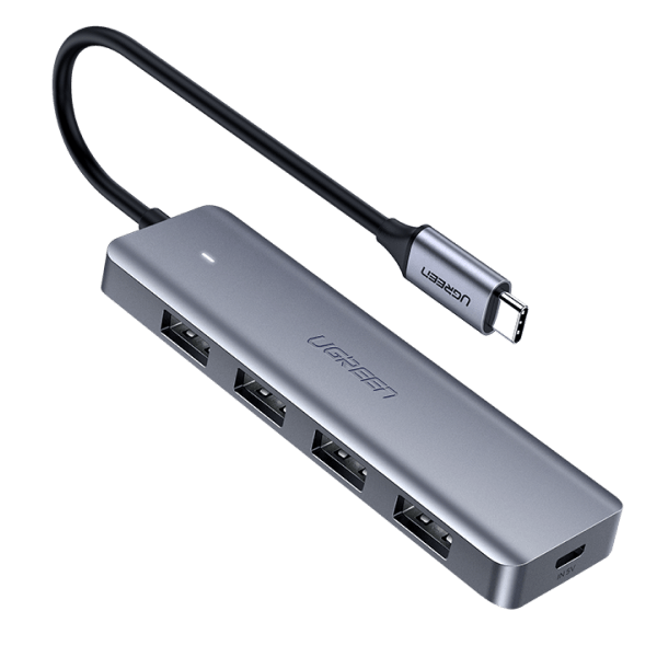 4-Port USB 3.0 Hub with USB-C Converter
