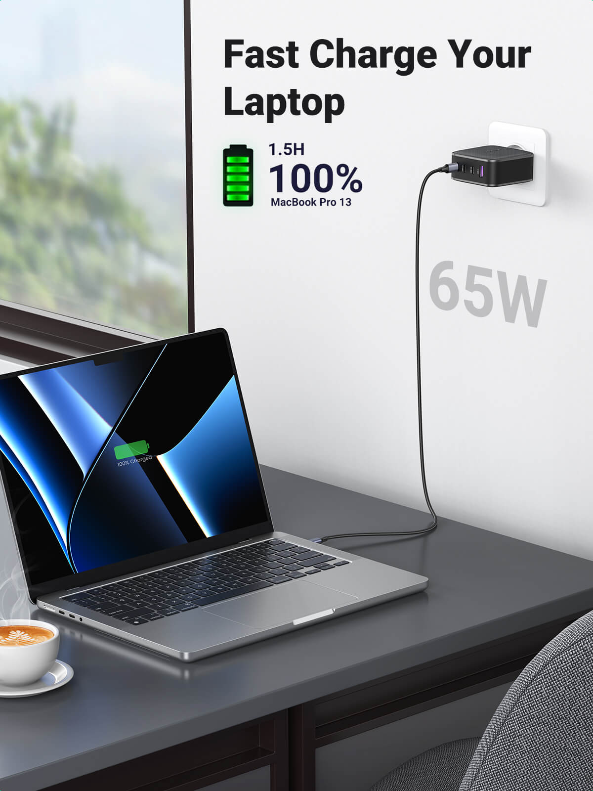 65W Lenovo Yoga 9i 14 USB-C Adaptateur CA Chargeur - Europe