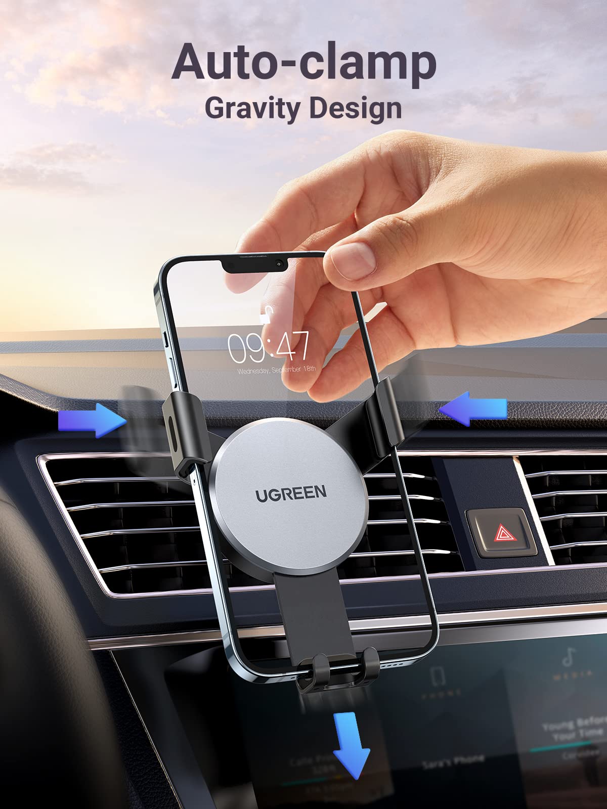 Air Vent Phone Holder For Cars — Kikkerland B.V