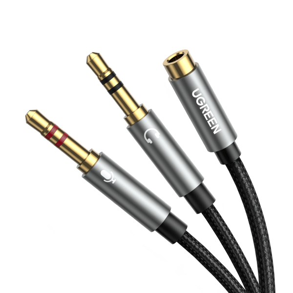 UGREEN Lightning till Aux 3,5 mm-kabel, 1 m - Svart