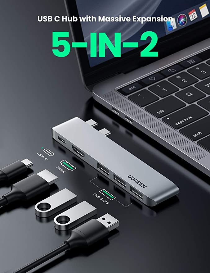 Ugreen USB C Hub Adapter For MacBook Pro And MacBook Air – 89092639, Made In USA