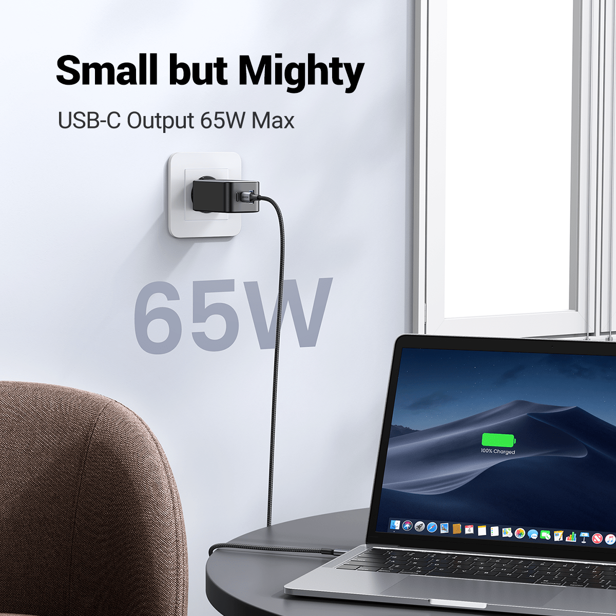 Acheter Chargeur USB UGREEN 100W GaN chargeur pour tablette Macbook Charge  rapide pour iPhone Xiaomi USB Type C PD Charge pour iPhone 14 13 12