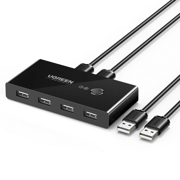 Ugreen USB Switch Selector 2 ports USB partageant 4 ports USB Switcher  Adaptateur pour