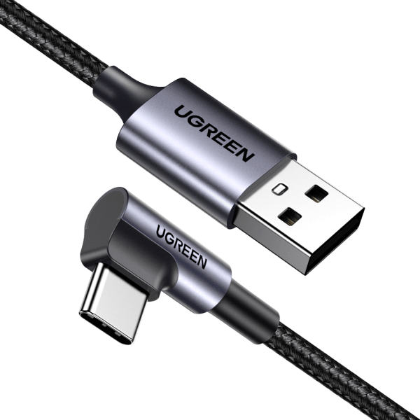 UGREEN Right Angle USB C Cable, Braided, 2 Meters