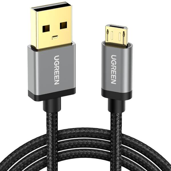 Cable 3 en 1 UGREEN de USB 2.0 a USB-C/Lightning/Micro USB, 1m