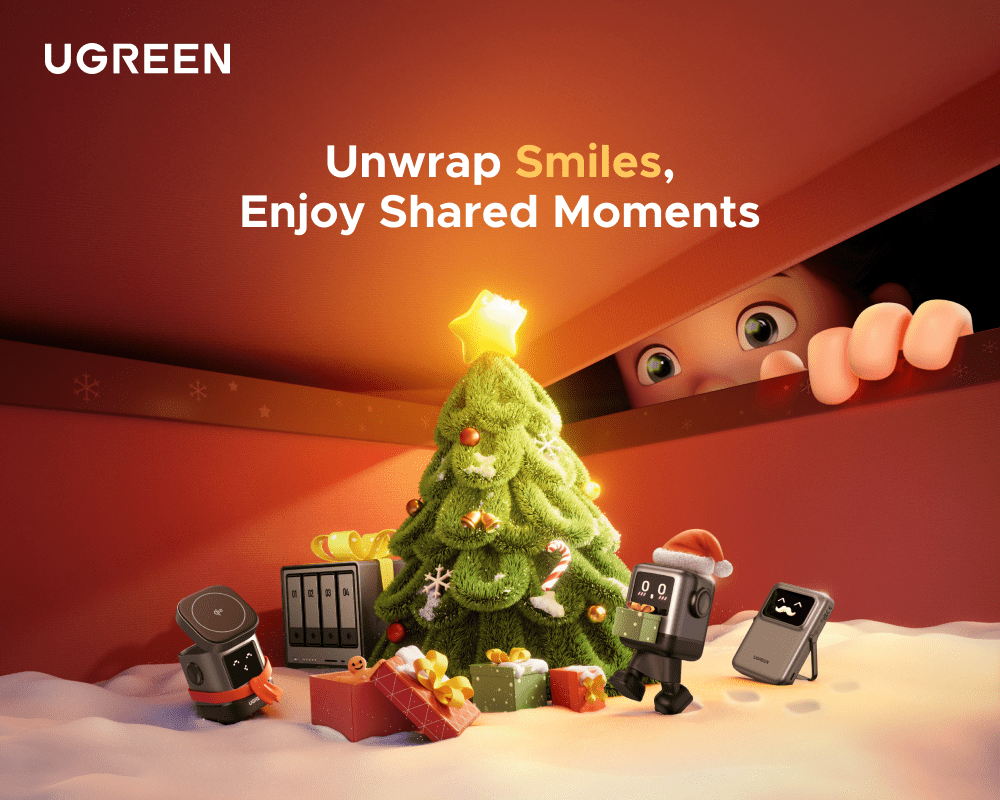 Unwrap Smiles, Enjoy Shared Moments. UGREEN's Big Christmas Surprise Awaits!