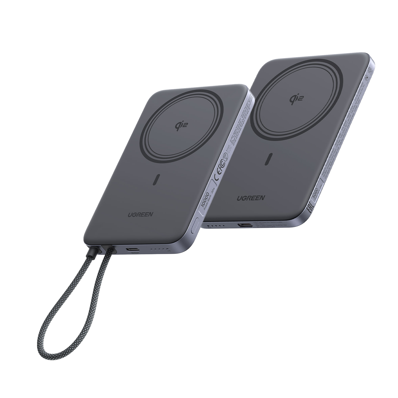 UGREEN MagFlow Air Magnetic Power Bank Bundle (10,000mAh + 5,000mAh, Qi2 15W)