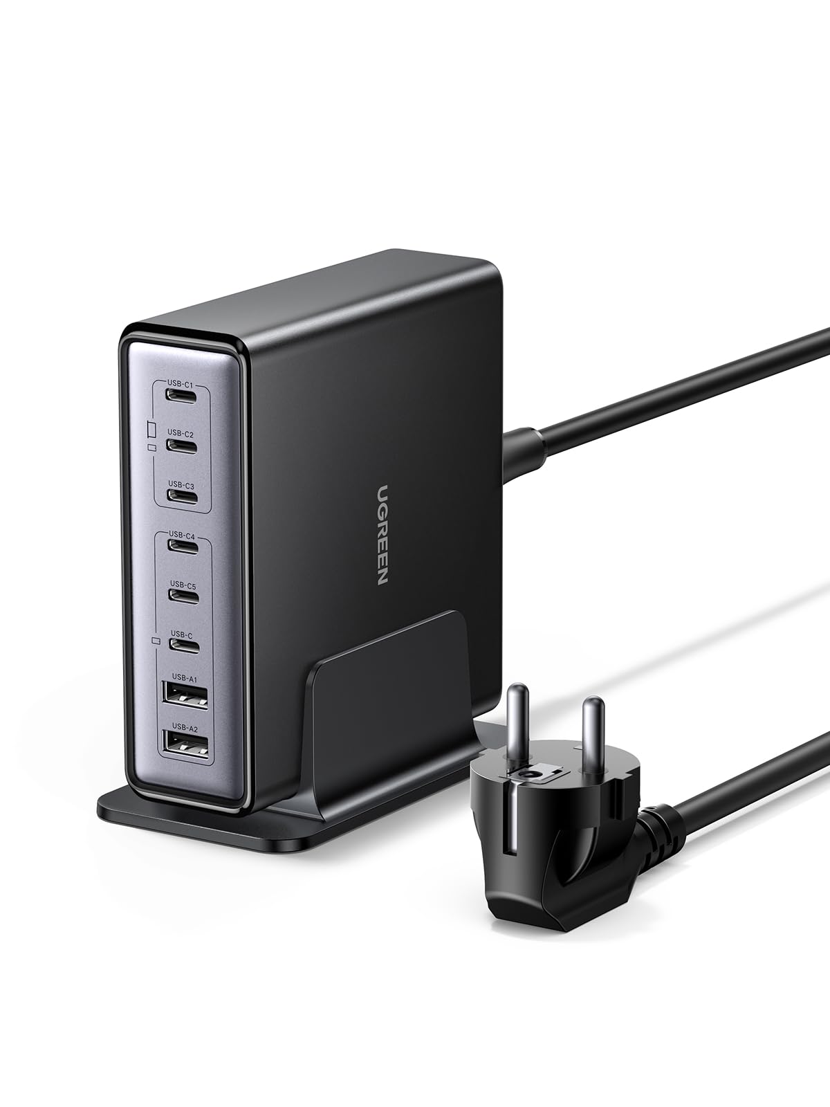 UGREEN Zapix 200W USB C Charger GAN Desktop Charging Station | 8 Port 100W PD 3.1 PPS 45W Fast Charging GAN Compatible with MacBook Pro Air iPhone 17 Pro Max Air 16 Galaxy S26