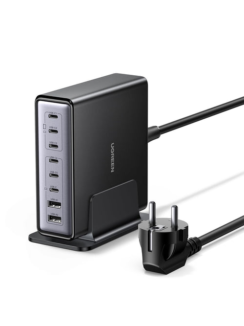 UGREEN Zapix 200W USB C Charger GAN Desktop Charging Station | 8 Port 100W PD 3.1 PPS 45W Fast Charging GAN Compatible with MacBook Pro Air iPhone 17 Pro Max Air 16 Galaxy S26