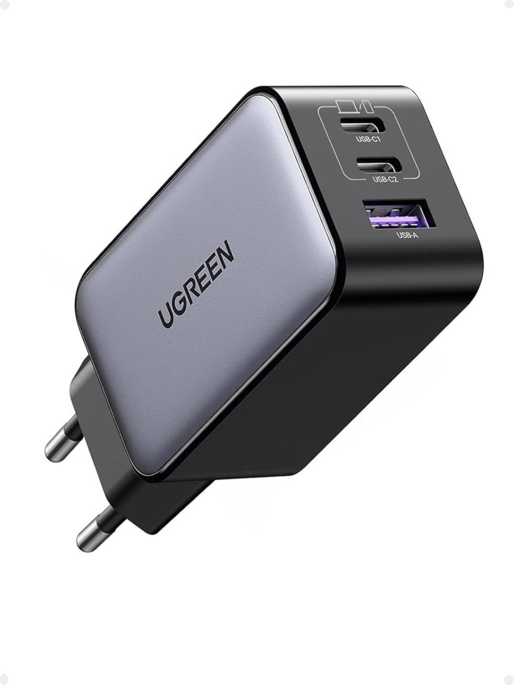 UGREEN Nexode 65W USB C Charger Fast Charging Multiple Ports (Grey) | 3 Ports PD 3.0 PPS 25W Compatible with MacBook Air iPhone 17 Pro Max Air 16 15 14 13 Galaxy S26 25 24 Pixel 10 Pro iPad