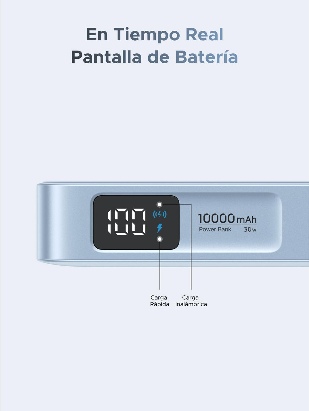 UGREEN Magflow Qi2 25W Power Bank Magsafe 10000mAh USB C PD 30W (Blue) | External Battery Magnetic Wireless Charger Fast Charging with Ecran Digital Compatible with iPhone 17 16 15 14 13 12