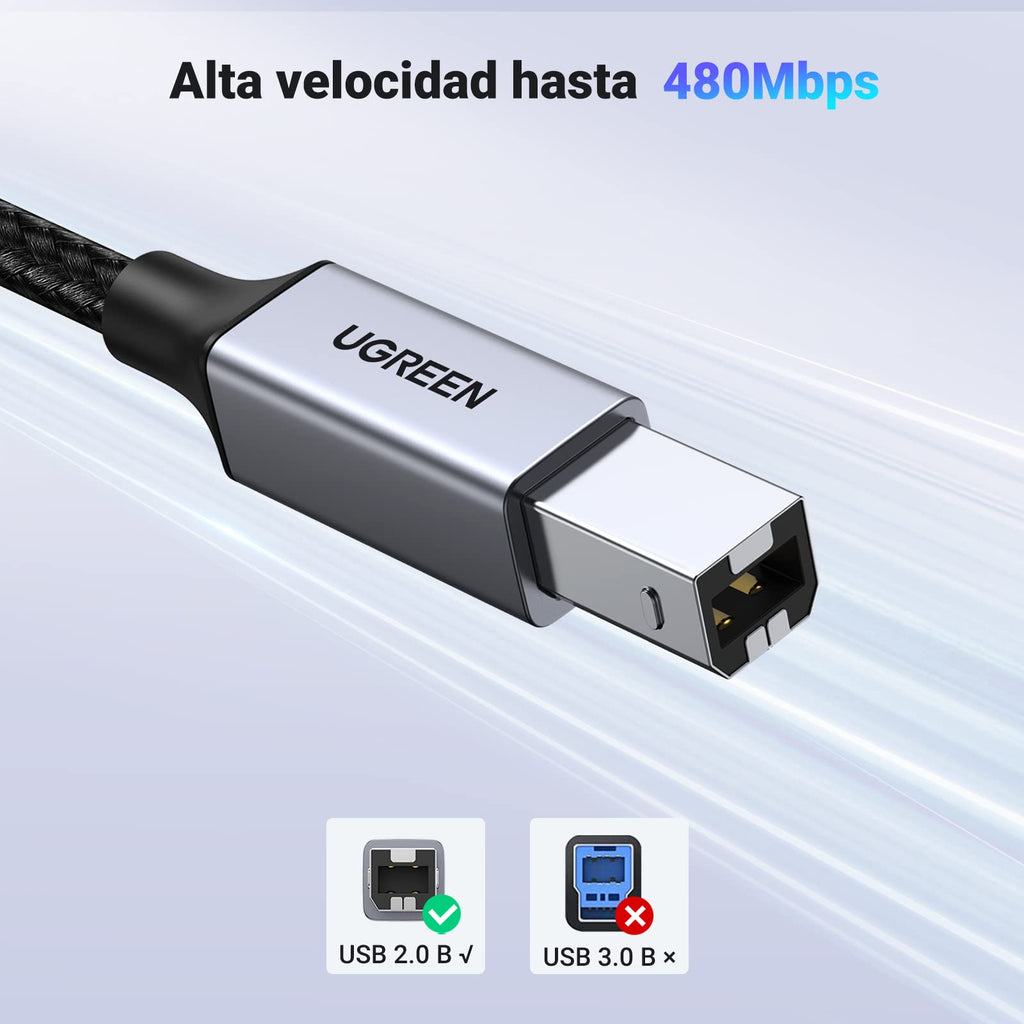 UGREEN USB C to Type B 2.0 Printer Cable (1 Meter)