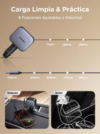 UGREEN Nexode 145W 4 IN 1 Retractable USB C Car Charger 100W Car Charger | 4 Puertos Cargador Mechero Coche Carga Rápida Compatible con iPhone 17 Pro Max Air 16 MacBook M5 M4 M3 M2 M1 iPad Galaxy S26