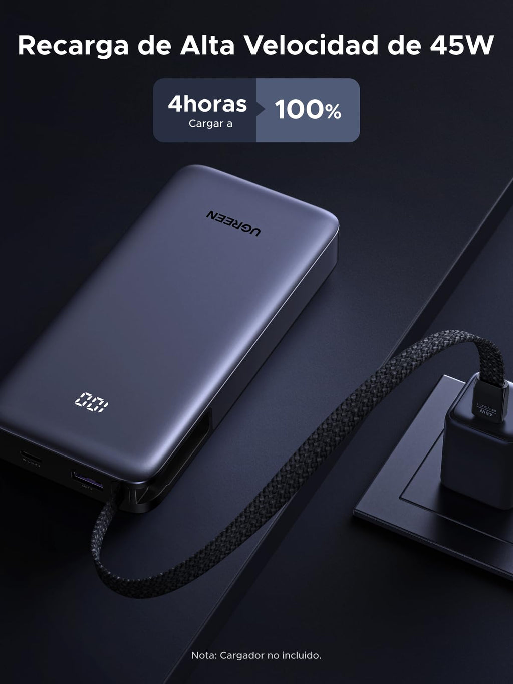UGREEN Nexode 45W Power Bank 20000mAh External Battery Portable Quick