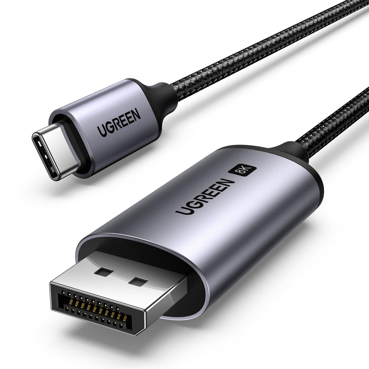 UGREEN USB C to DisplayPort 1.4 Cable 8K 60Hz 30Hz Thunderbolt 4 3 DP1.4 1M