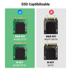 UGREEN M.2 NVMe 40Gbps SSD Enclosure M.2 PCIe UASP Trim USB 4.0 | from 2230 2242 2260 2280 with M-Key or M+B Key Compatible with 970 EVO Plus 980 Pro WD SN770 Kingston