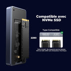 UGREEN M2 SSD Enclosure 40Gbps NVME Enclosure CompatibleThunderbolt 4 3