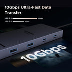 UGREEN Revodok Pro 2102 USB C Hub 10 in 1 Docking Station Dual Display | Dual HDMI 4K60Hz, 10Gbps, 2A2C, Gigabit RJ45, 100W PD Charging, SD TF Reader, Compatible with MacBook Air Pro M4 M3 M2 M1