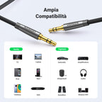 UGREEN Aux Cable 0.3 cm Male HiFi Stereo Cable Audio Mini Jack (0.5M)