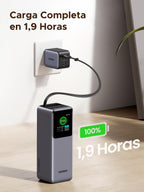 UGREEN Nexode Pro 165W Power Bank 20000mAh External Battery USB C PD 100W | Fast Charging, 3 in 1, Retractable Cable, 2 1C1A Ports, TFT Display, PC Charger, Compatible with iPhone 17 16 15 Galaxy S26