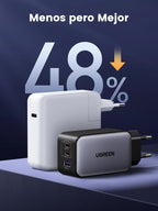 UGREEN Nexode 65W USB C Charger Fast Charging Multiple Ports (Grey) | 3 Ports PD 3.0 PPS 25W Compatible with MacBook Air iPhone 17 Pro Max Air 16 15 14 13 Galaxy S26 25 24 Pixel 10 Pro iPad