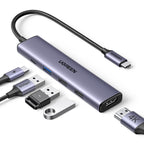 UGREEN Revodok 105 USB C Hub 5 in 1 USB C Adapter Vers HDMI | 4K 30Hz, PD 100W Fast Charging, 5Gbps, Compatible with MacBook iPad Pro Air Surface iPhone 17 Pro Max 16 15 Galaxy S25 Series