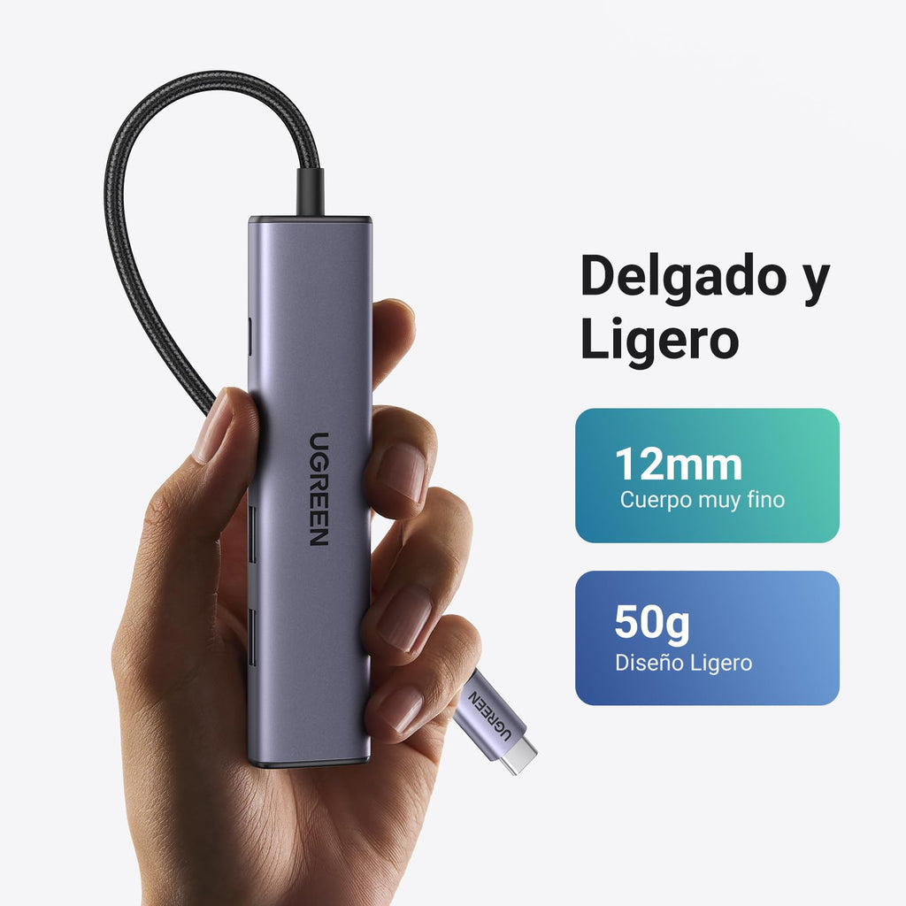 UGREEN Revodok 105 USB C Hub 5 in 1 USB C Adapter Vers HDMI | 4K 30Hz, PD 100W Fast Charging, 5Gbps, Compatible with MacBook iPad Pro Air Surface iPhone 17 Pro Max 16 15 Galaxy S25 Series