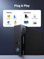 UGREEN External Hard Disk Case 3.5 Inch External Enclosure with UASP 5Gbps
