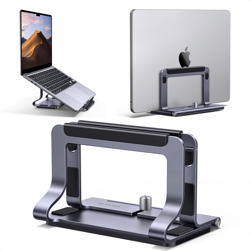 UGREEN 2-in-1 Adjustable Laptop Stand (Vertical & Horizontal Foldable Holder, Aluminum)