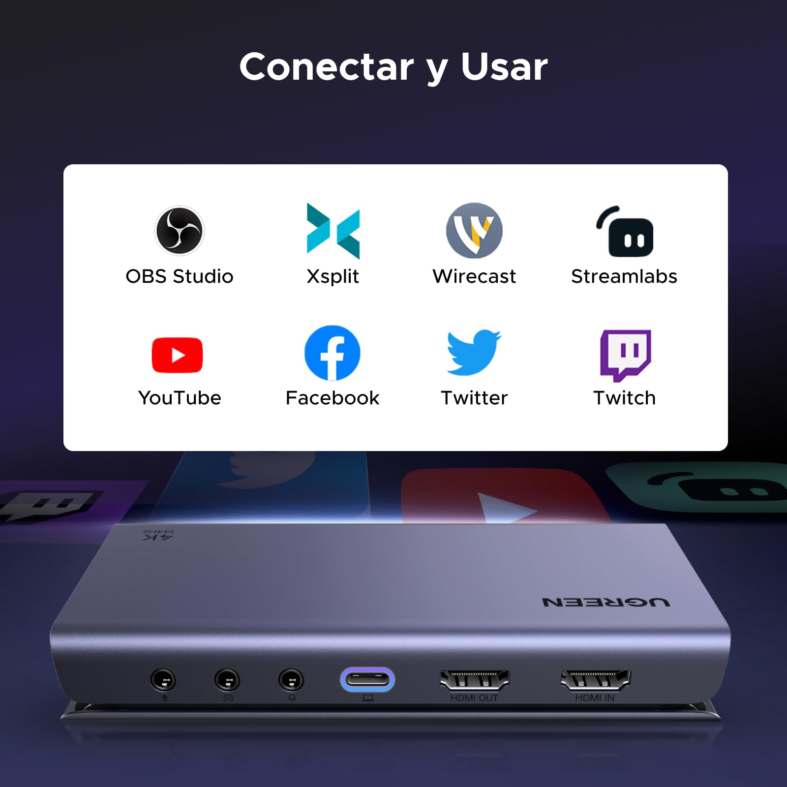 UGREEN HDMI 2.1 4K 144Hz Video Capture Card in USB 3.2 Gen 2 Loop