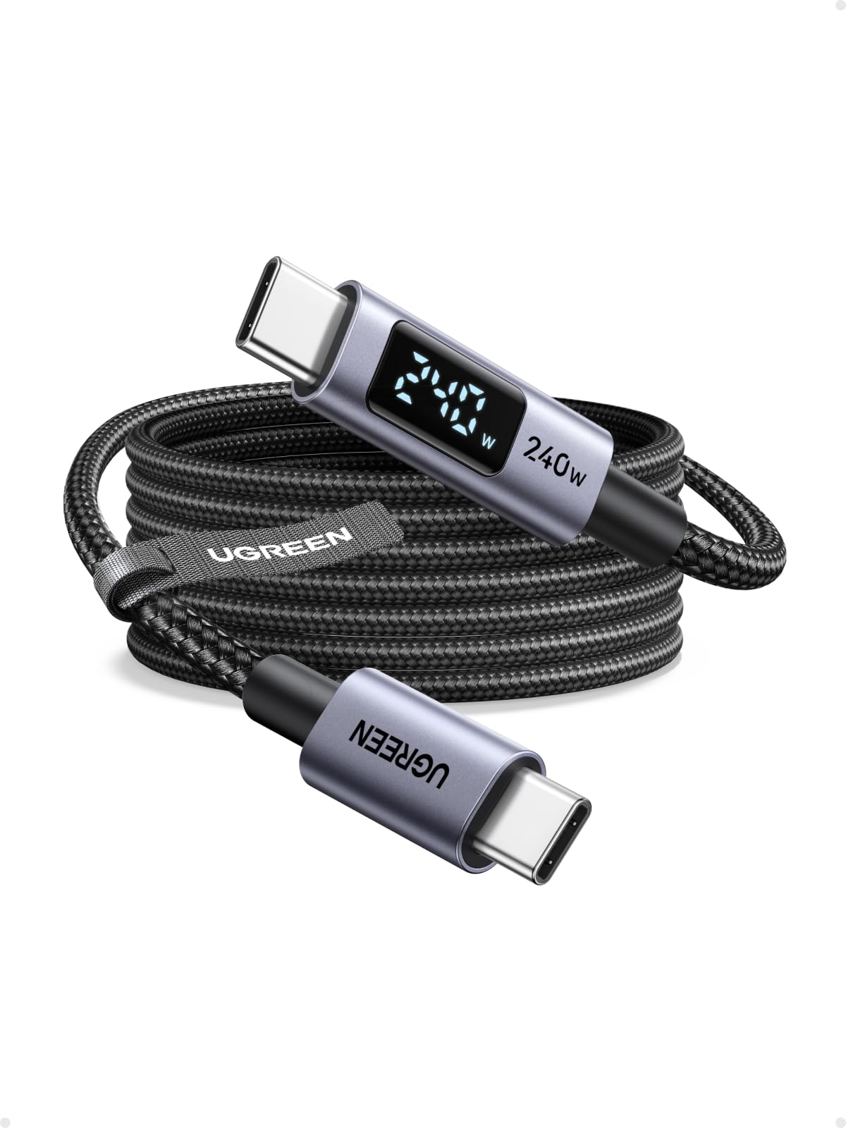 UGREEN Nexode USB C Cable 240W PD 3.1 with LCD Display 48V 5A (1M)