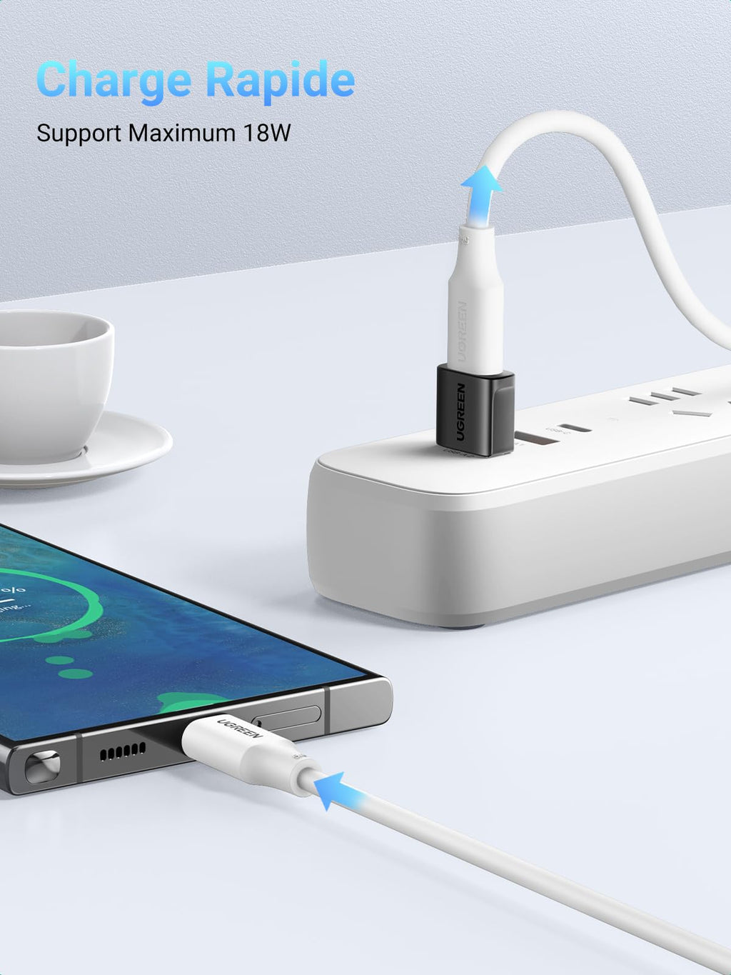 UGREEN USB to USB C 3.2 10Gbps Type C to Type A Adapter (Pack of 3)