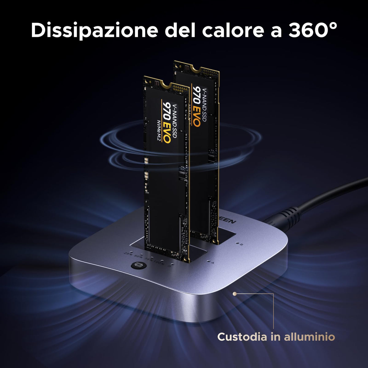 UGREEN M.2 NVMe 20Gbps USB 3.2 Gen 2 Docking Station