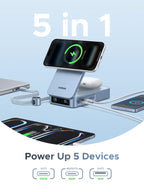 UGREEN MagFlow 20000mAh 100W Qi2 25W Wireless Power Bank Built-in Cable | PD 100W Fast Charging, Portable Wireless Charger,5-in-1 MagSafe-Compatible Battery Pack for Laptop, iPhone, iPad, AirPods