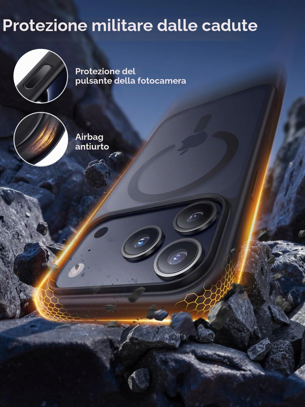 UGREEN MagSafe Case for iPhone 17 Pro Max, Shockproof Cover with 36 N52 Magnets, Military Protection, Soft TPU Scratch, Compatible with Wireless Charging, Transparent