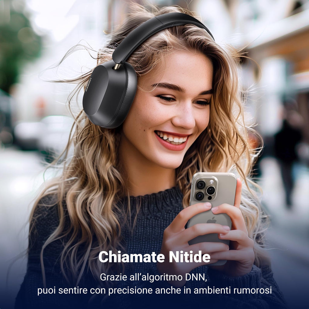 UGREEN HiTune Max5c Bluetooth Headphones Over-Ear ANC Adaptive 43dB Hi Res