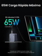 UGREEN Nexode Pro 65W USB C Charger GAN Quick Charge | 3 Ports PD 3.0 PPS 25W Compatible with iPhone 17 Pro Max Air 16 15 14 13 Galaxy S26 25 24 Pixel 10 Pro iPad MacBook Air