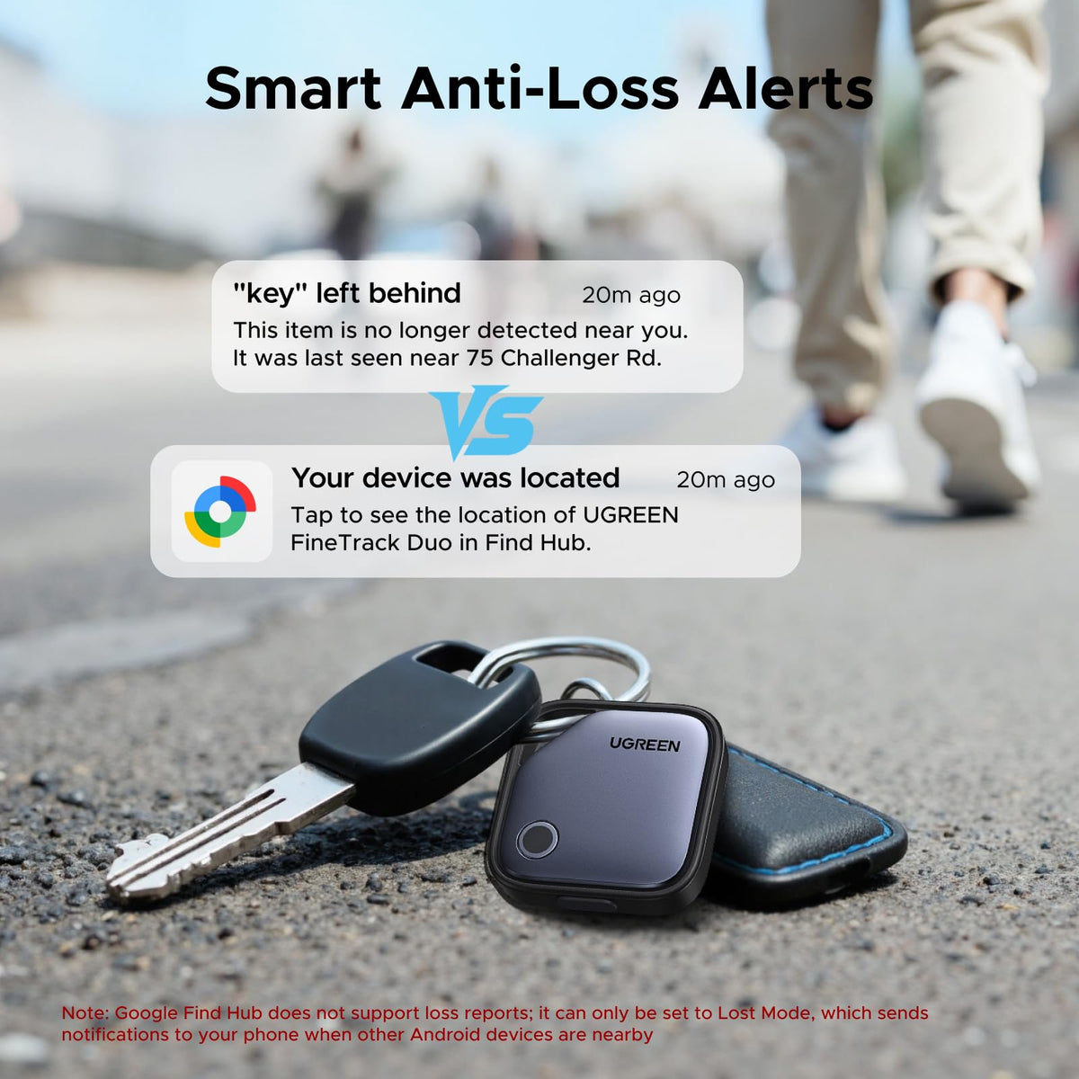 UGREEN FineTrack Duo Support iOS Find My or Android Find Hub 4 Pieces