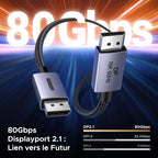 UGREEN Displayport 2.1 Cable 16K 60Hz 8K 60Hz DP to DP 2.1 Cable 2M