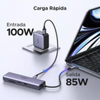 UGREEN Revodok 107 USB C Hub Gigabit Ethernet 7 in 1 Docking Station | HDMI 4K 60Hz, RJ45 1000Mbps, SD TF Card Reader, 5Gbps Transfer, PD 100W, Compatible with MacBook Pro Air Neo