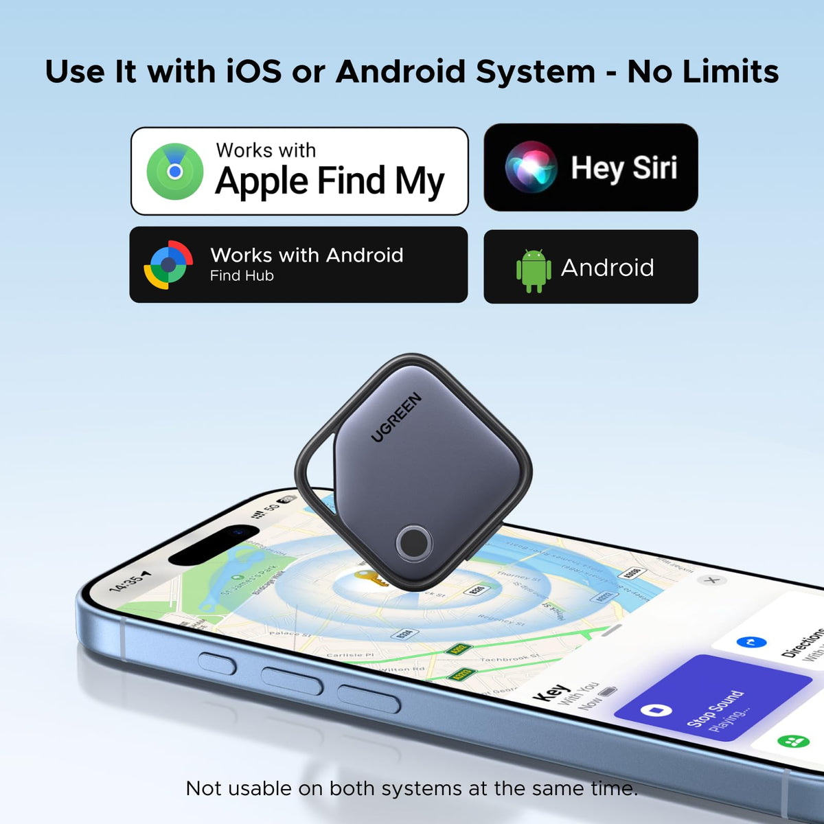 UGREEN FineTrack Duo Support iOS Find My or Android Find Hub 4 Pieces
