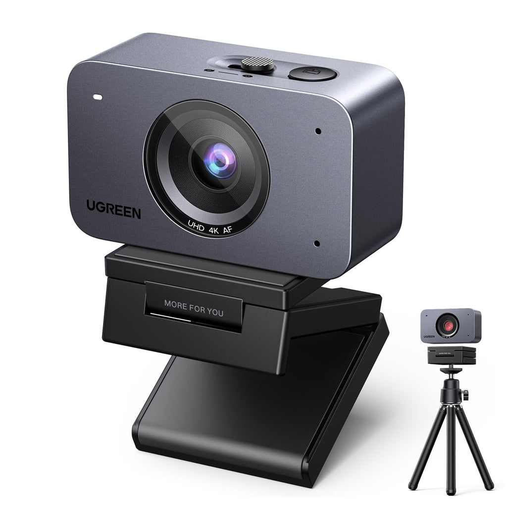 UGREEN FineCam 4K Webcam 30FPS Camera USB A C Focus Auto Tripod Metallic