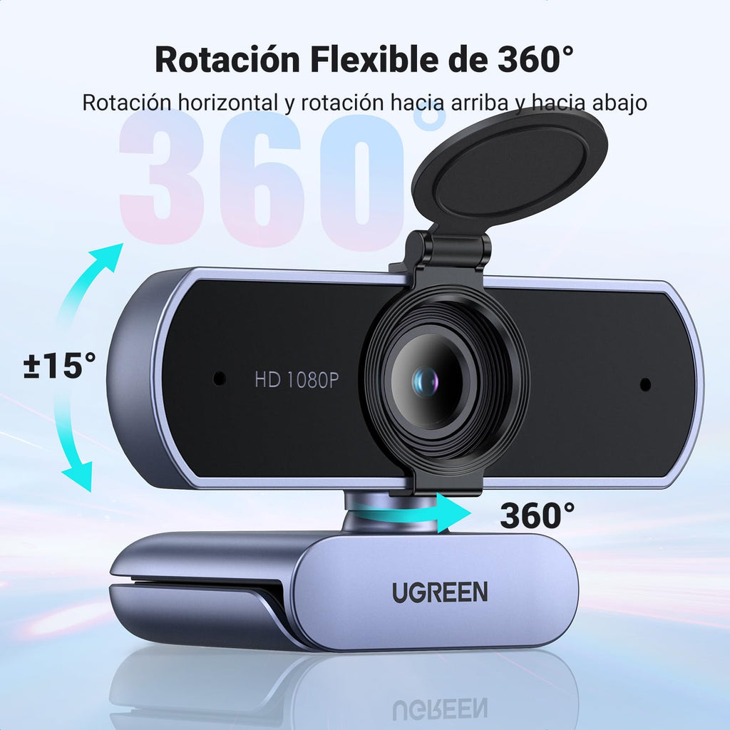 UGREEN Webcam Full HD 1080P 30FPS USB A PC Camera Focus Fixed